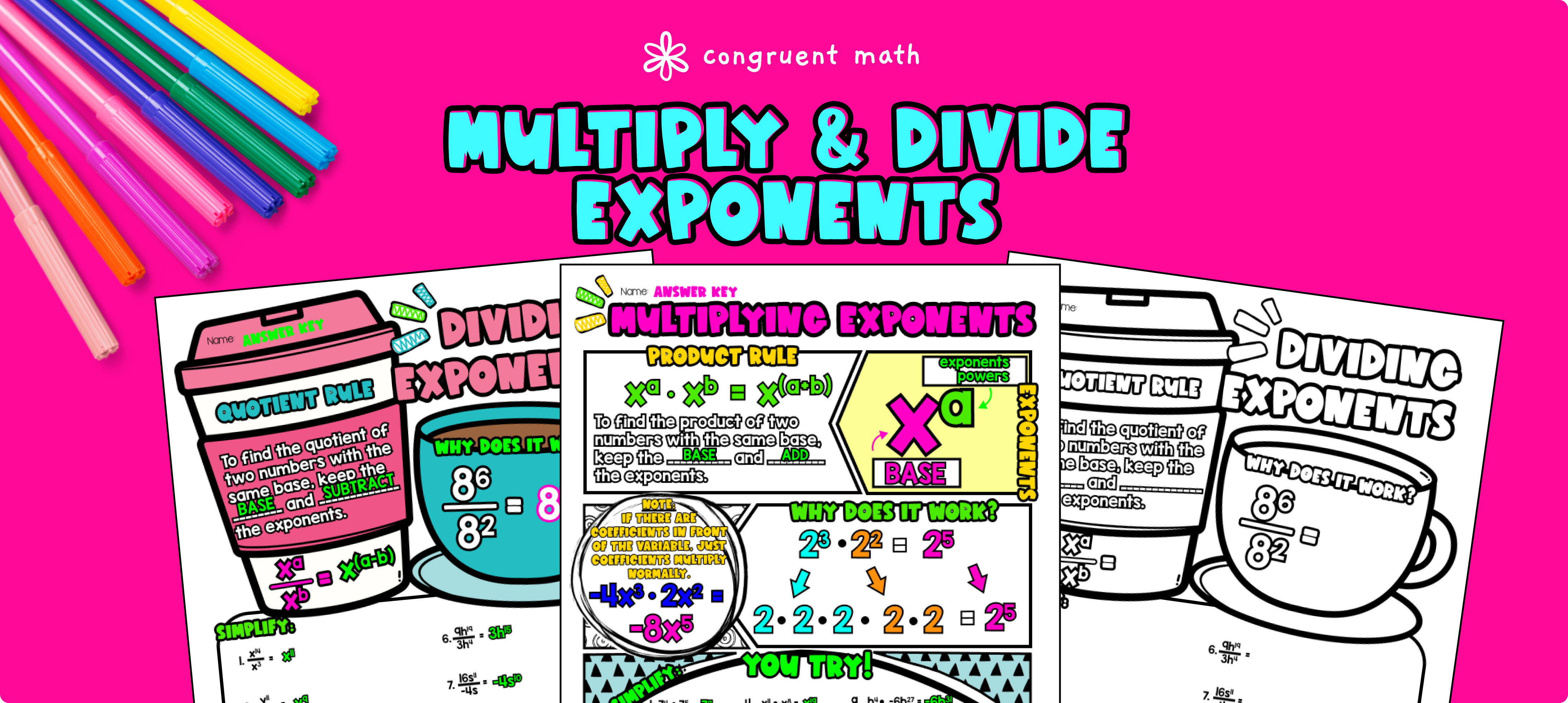 Laws of Exponents: Product and Quotient Rules Lesson Plan