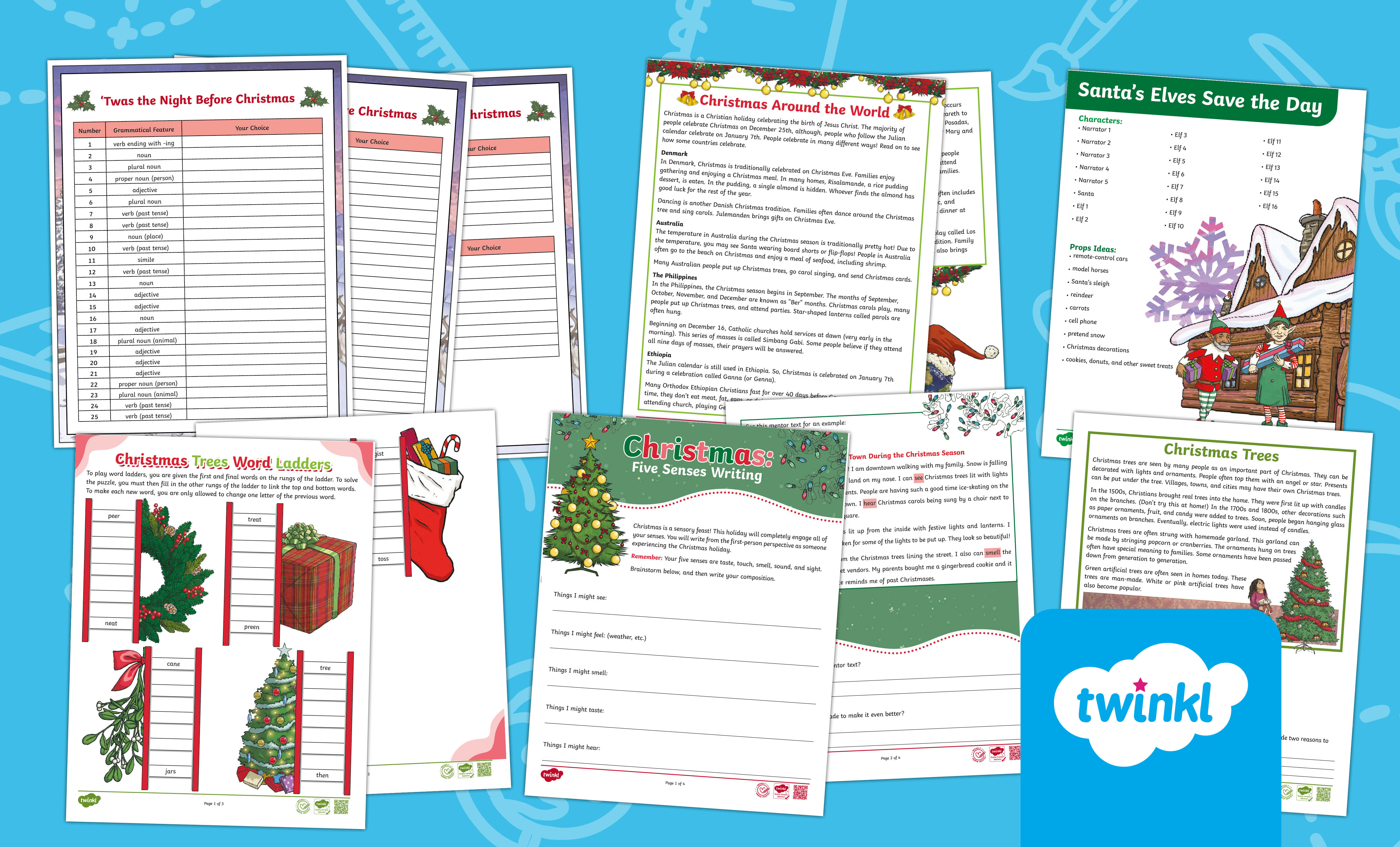 Christmas ELA Activities for 3rd-5th Grade